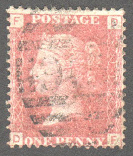 Great Britain Scott 33 Used Plate 118 - DF - Click Image to Close